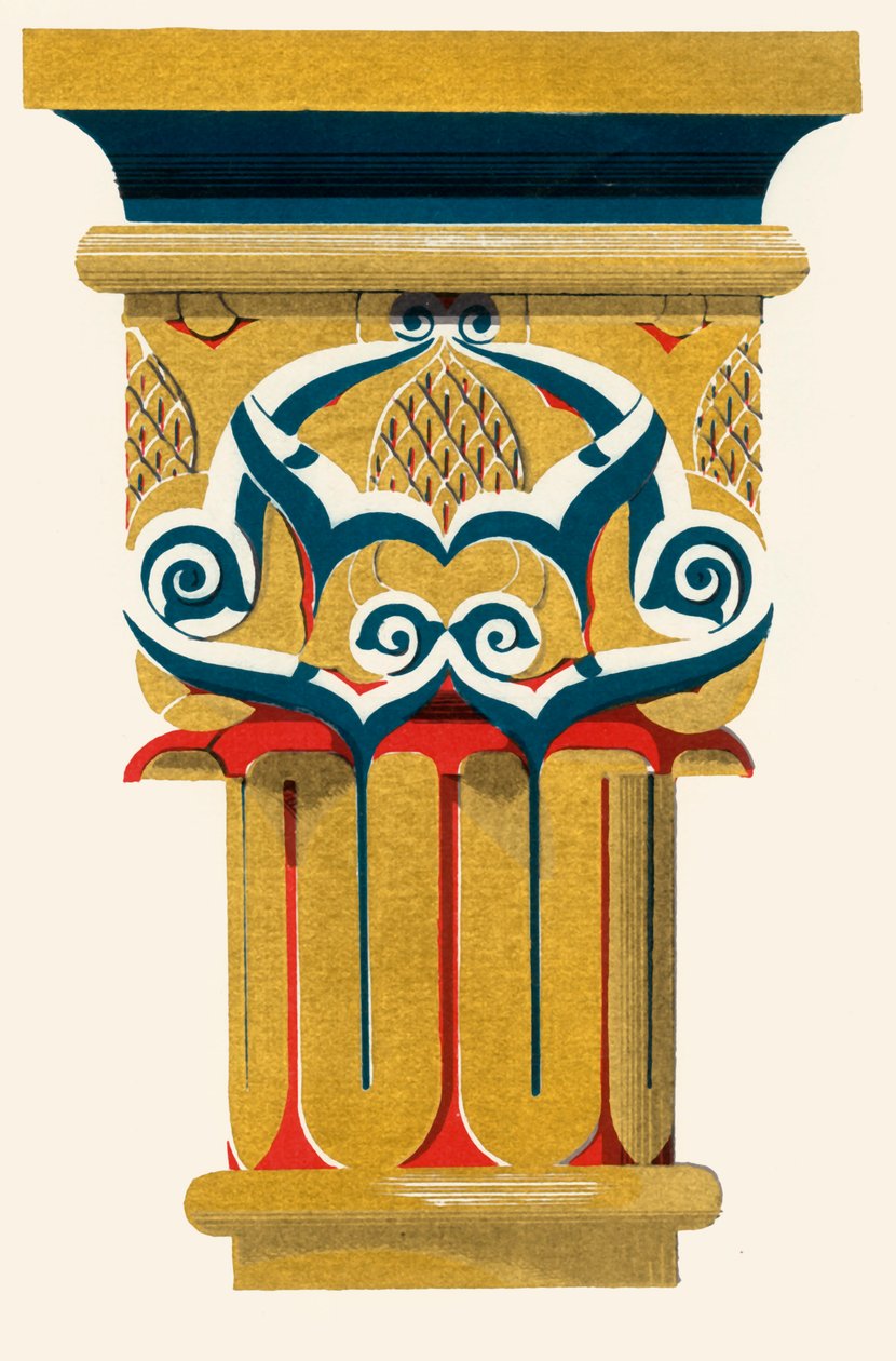 Pylväiden pääkaupunki, Court of Fishpond, 1907. tekijältä Unbekannt