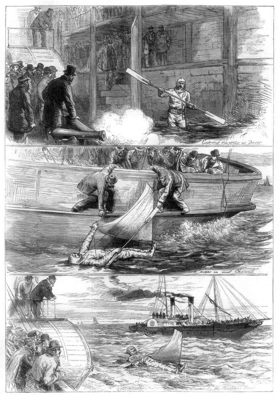 Kapteeni Boytonin matka Kanaalin yli, 1875 tekijältä Unbekannt