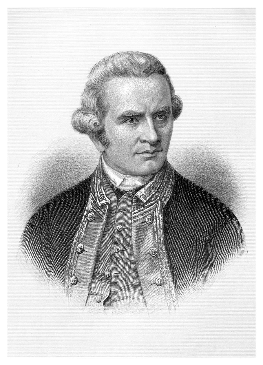 Kapteeni James Cook, englantilainen tutkimusmatkailija, navigaattori ja kartografi, 1886 tekijältä Unbekannt