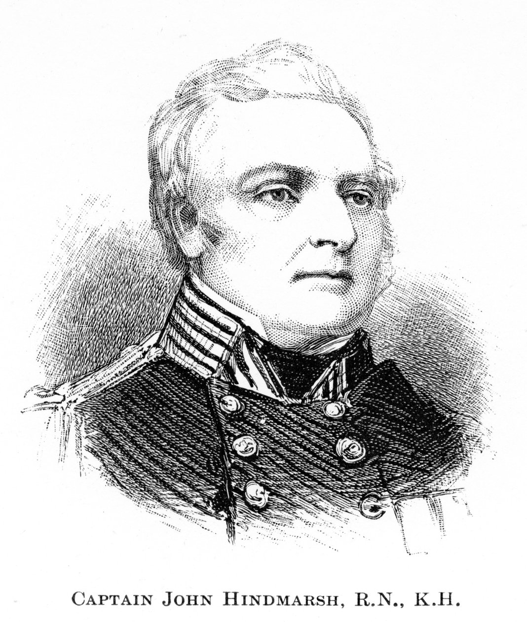 Kapteeni John Hindmarsh, RN, KH, 1886 tekijältä Unbekannt