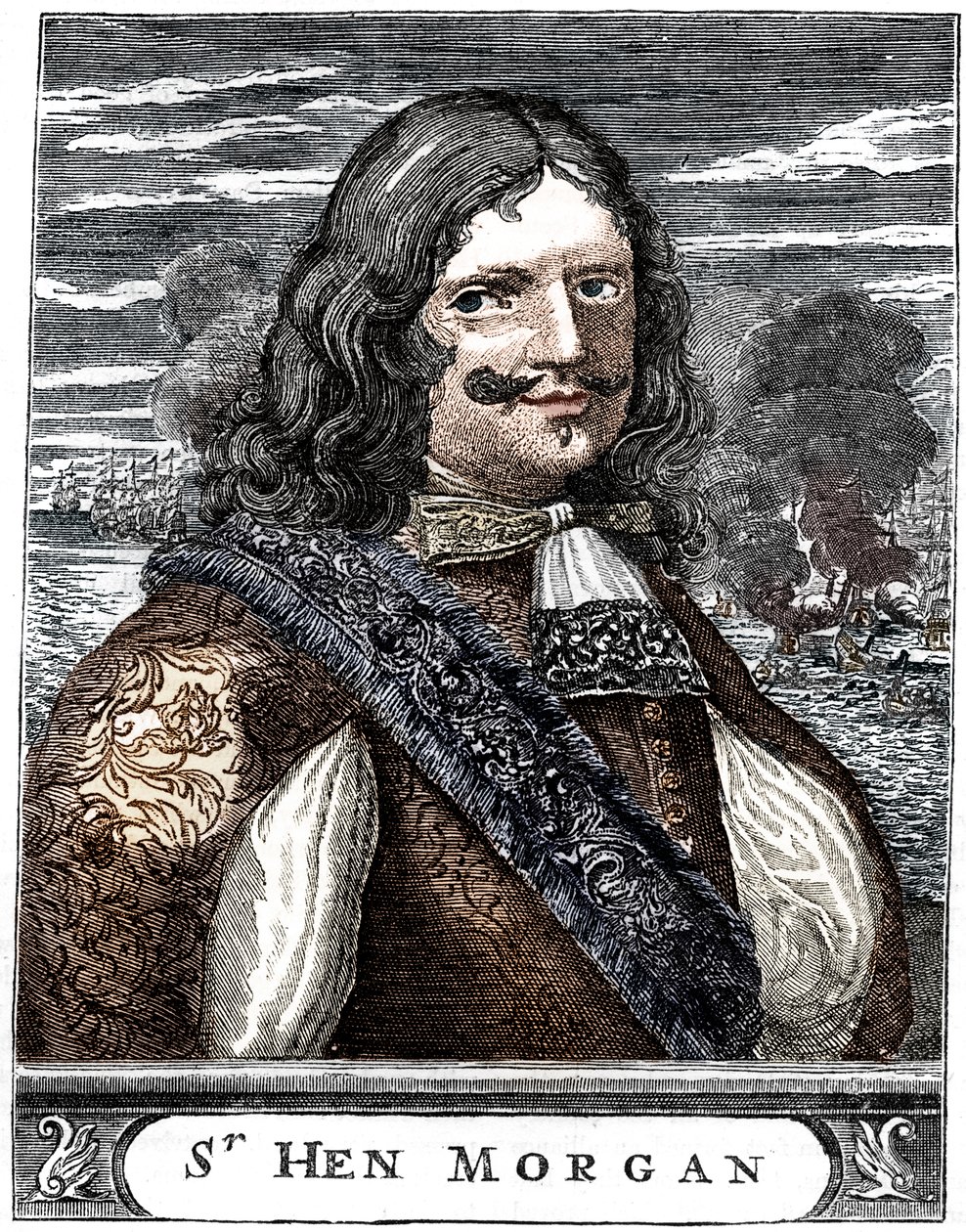 Kapteeni Morgan, 1600-luvun mökkiläinen, vuodelta 1880. tekijältä Unbekannt