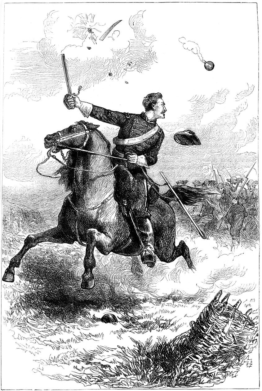 Kapteeni Northrop johti hyökkäystä Knoxvillessä, Tennesseessä, Amerikan sisällissota, 1863 c1880 tekijältä Unbekannt
