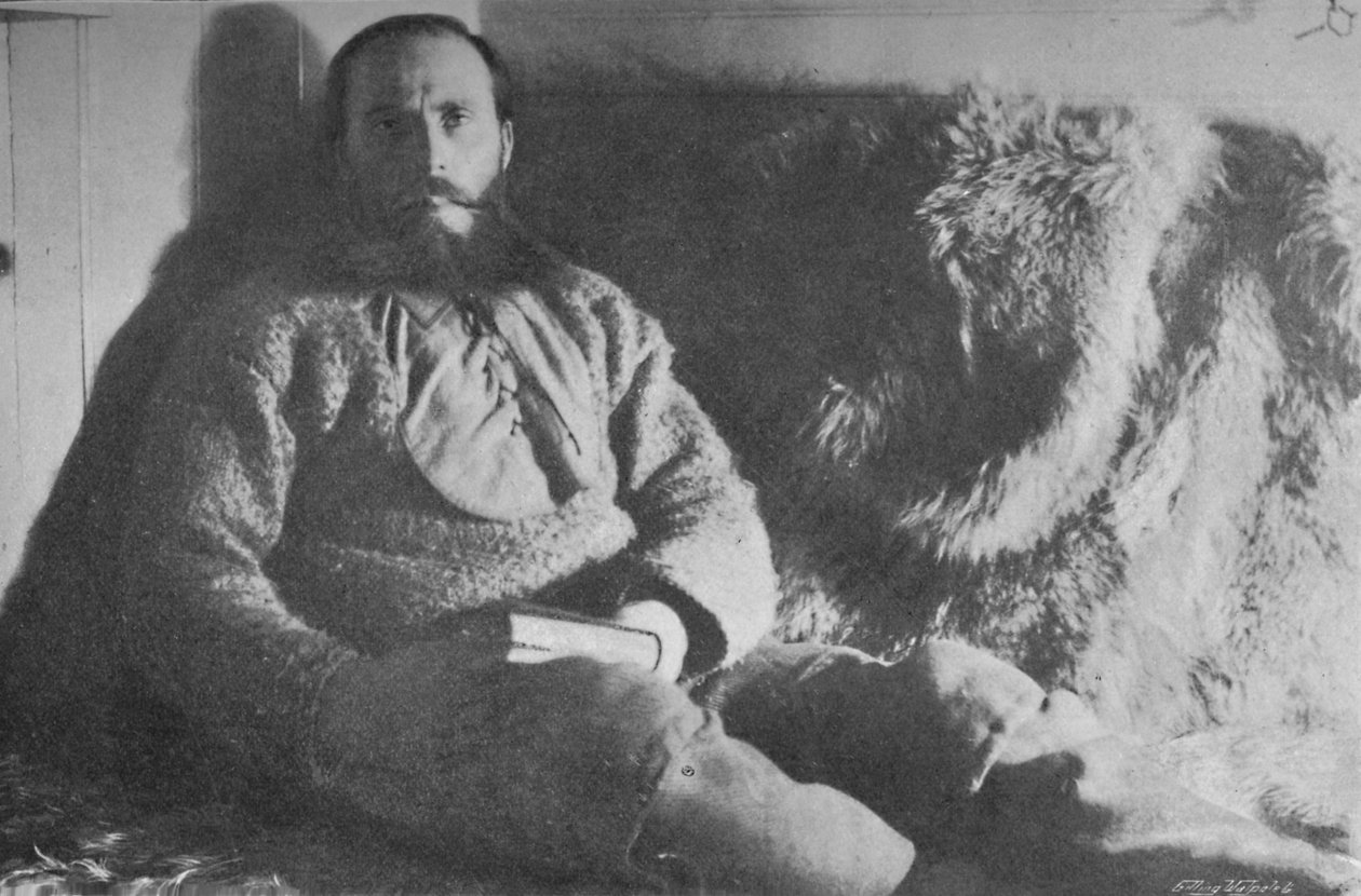 Kapteeni Sverdrup hytissään, 1895, 1897 tekijältä Unbekannt