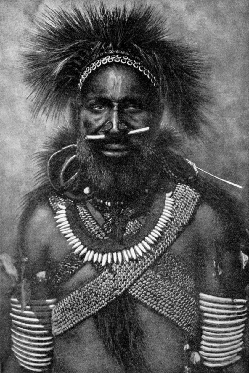 Kannibaalitaistelijoiden komppanian kapteeni, Uusi-Guinea, 1922 tekijältä Unbekannt