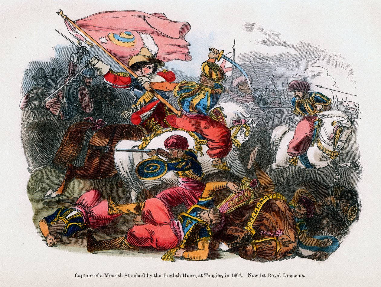 Englannin hevosen vangitsema maurien standardi Tangerissa, 1664 tekijältä Unbekannt
