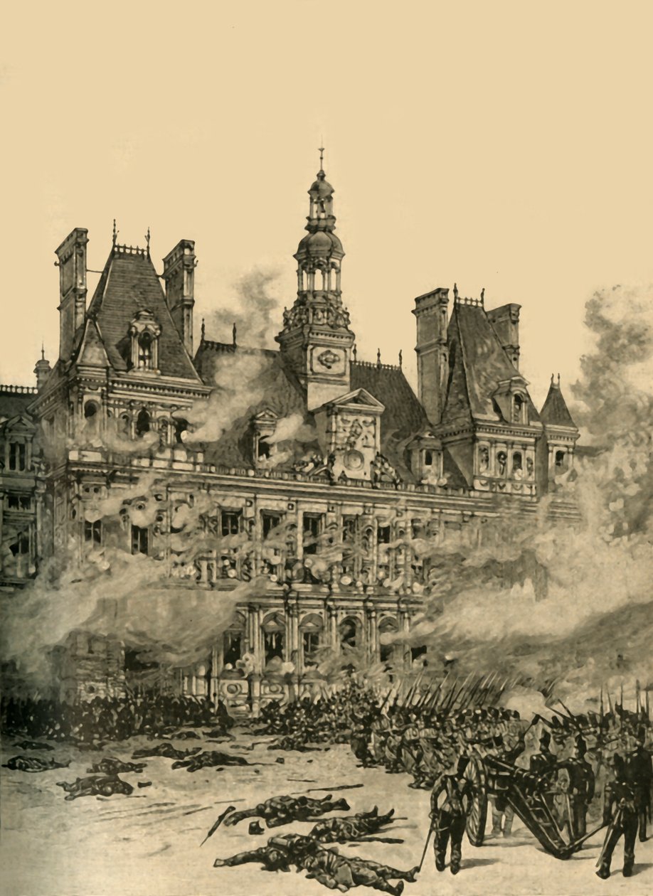 Hotel de Villen vangitseminen, Pariisi, heinäkuun vallankumous, 1830 c1890. tekijältä Unbekannt