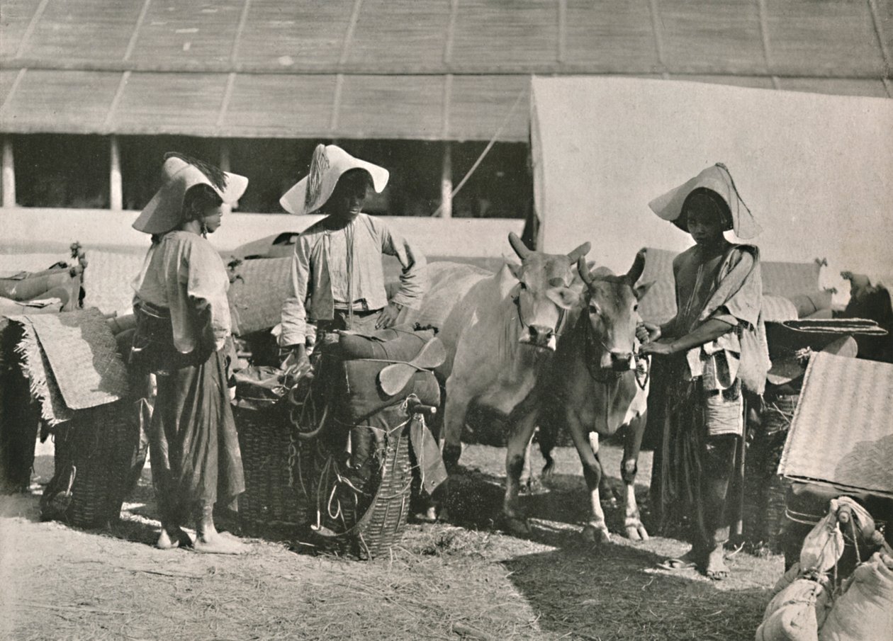 Karavaanikohtaus Shansin kanssa Bhamossa, 1900. tekijältä Unbekannt