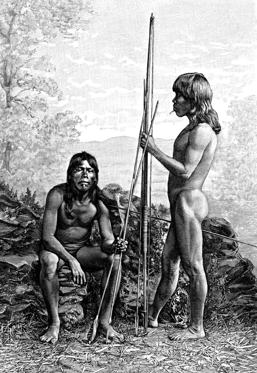 Caraya Indians, Etelä-Amerikka, 1895 tekijältä Unbekannt