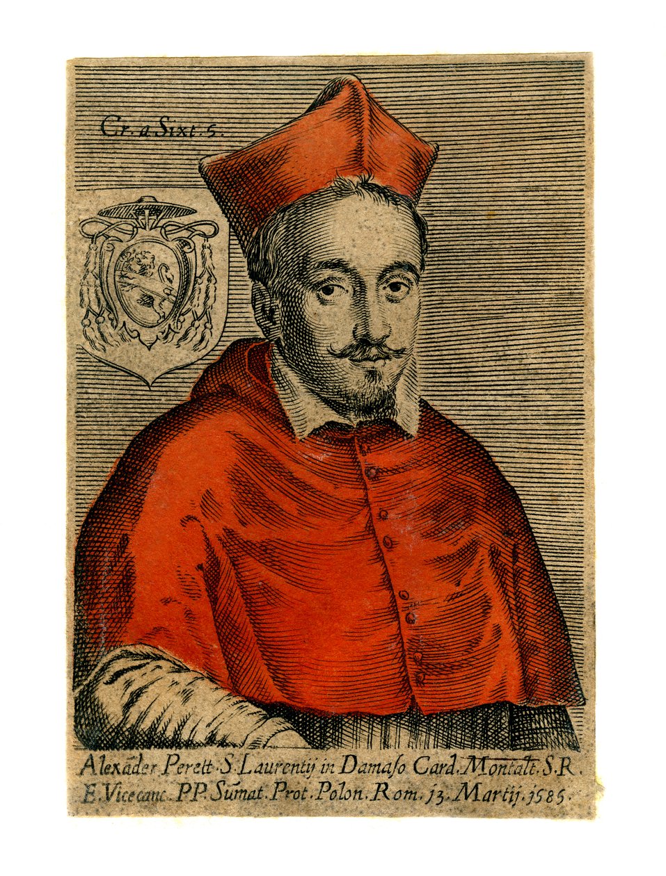 Kardinaali Alexander Perett, 1585 tekijältä Unbekannt