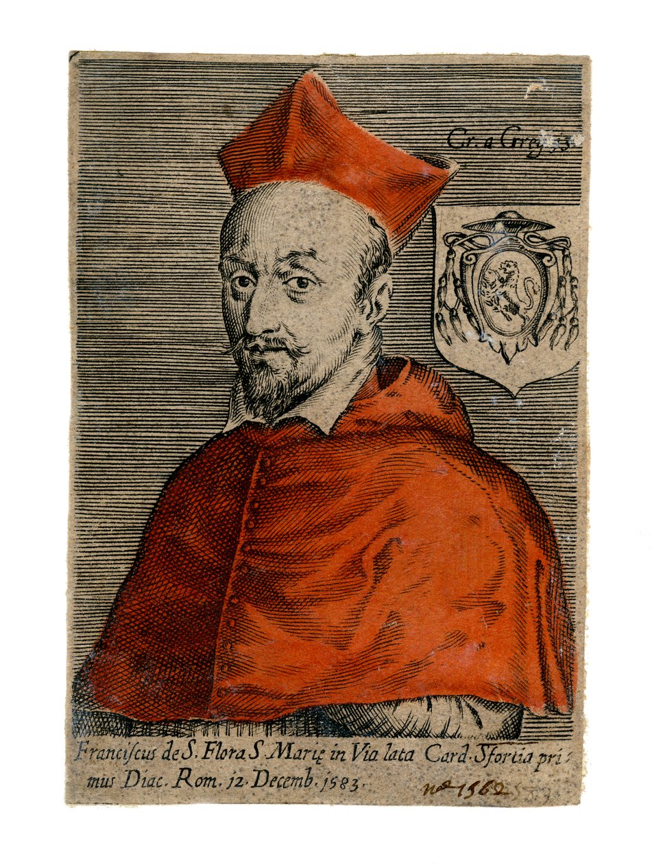 Kardinaali Francesco Sforza, italialainen pappi, 1500-luku tekijältä Unbekannt