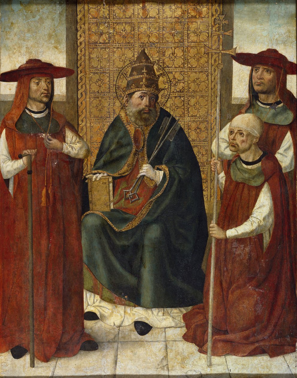 Kardinaali Pedro González de Mendoza 1428-1495 rukoilemassa Pyhän Pietarin edessä, 1490-1495 tekijältä Unbekannt