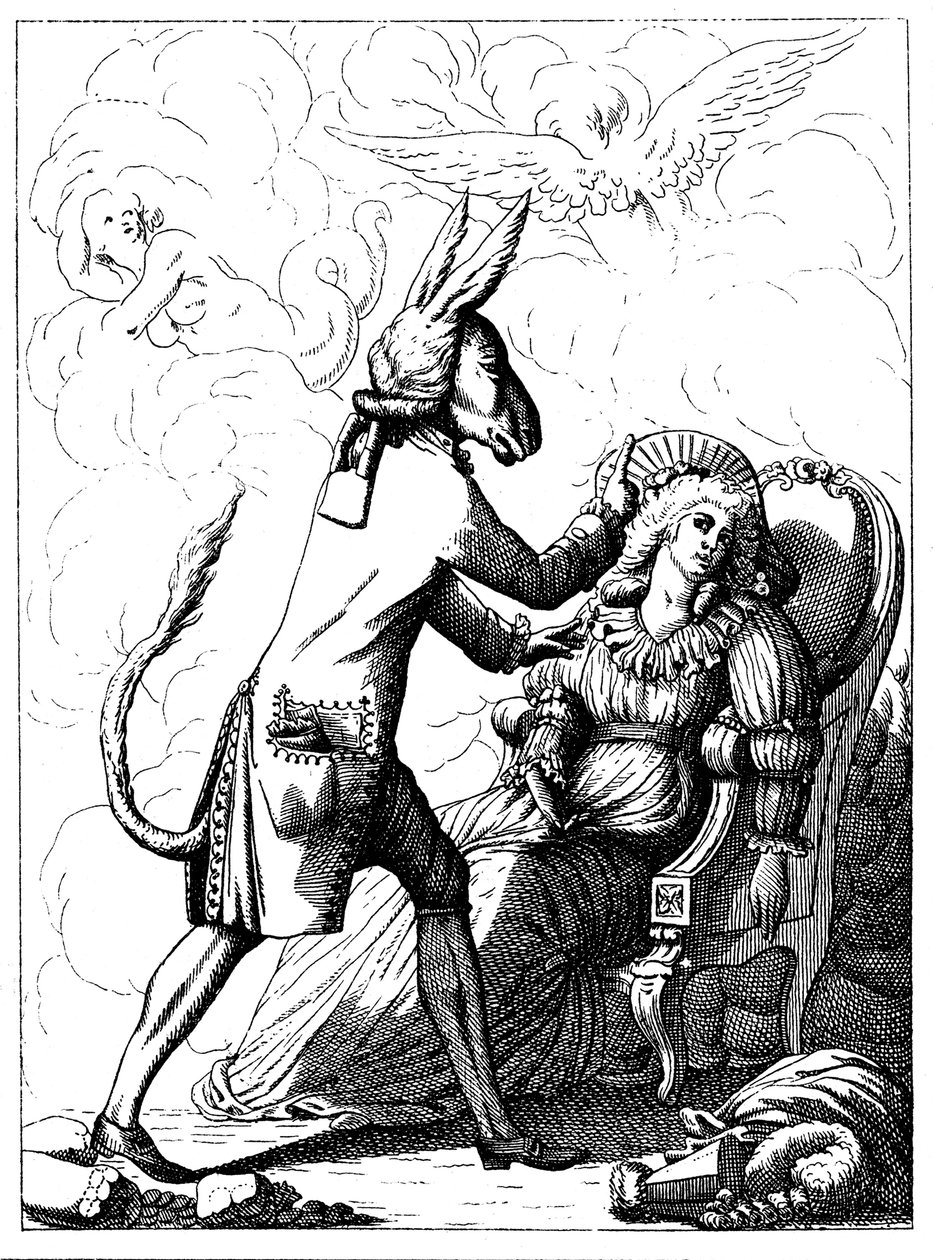 Franz Anton Mesmerin karikatyyri, v. 1785 tekijältä Unbekannt