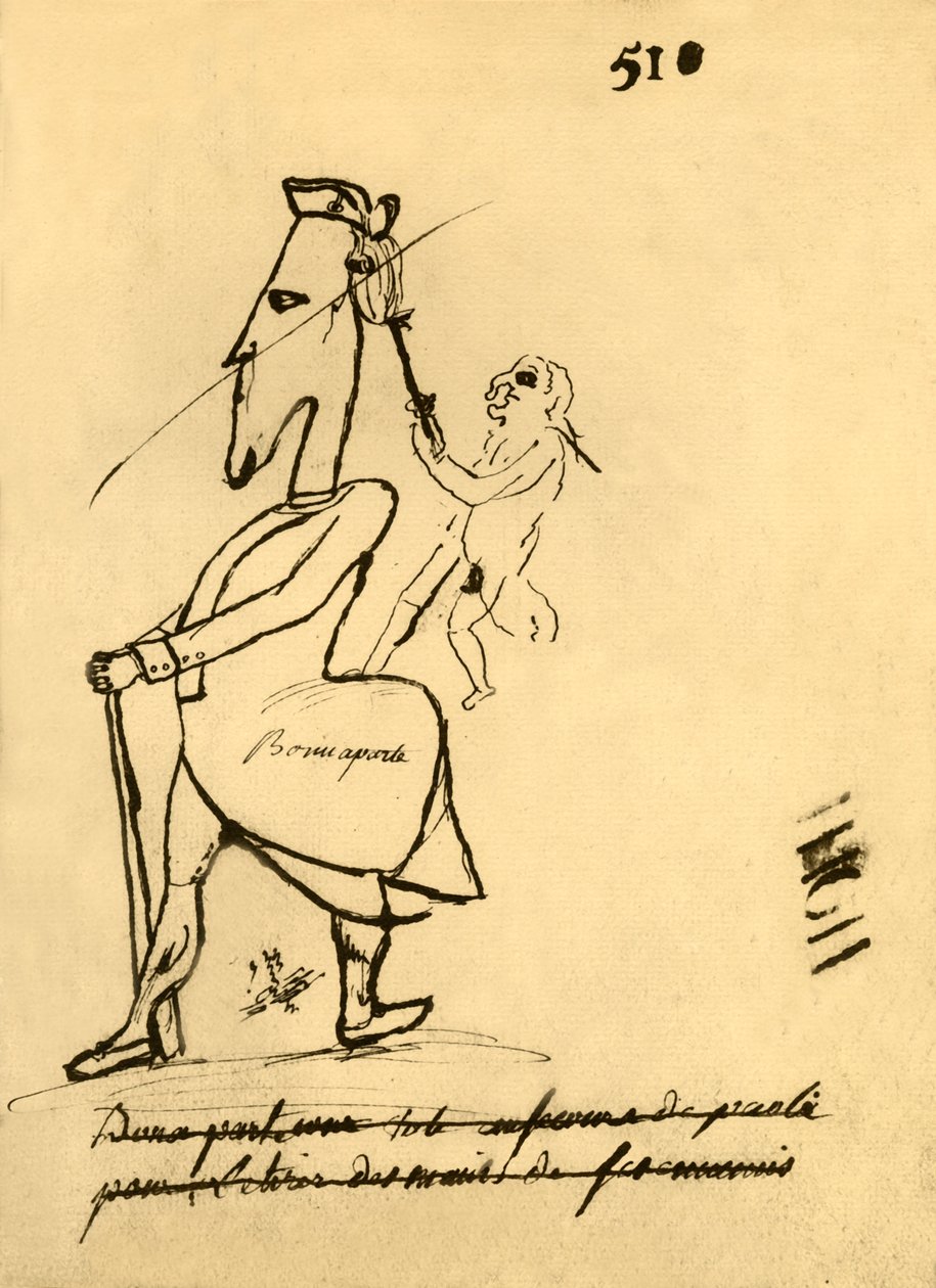 Napoleonin karikatyyri, 1779, 1921. tekijältä Unbekannt