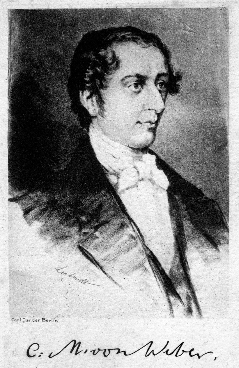 Carl Maria von Weber 1786-1826, saksalainen säveltäjä, 1900-luku tekijältä Unbekannt
