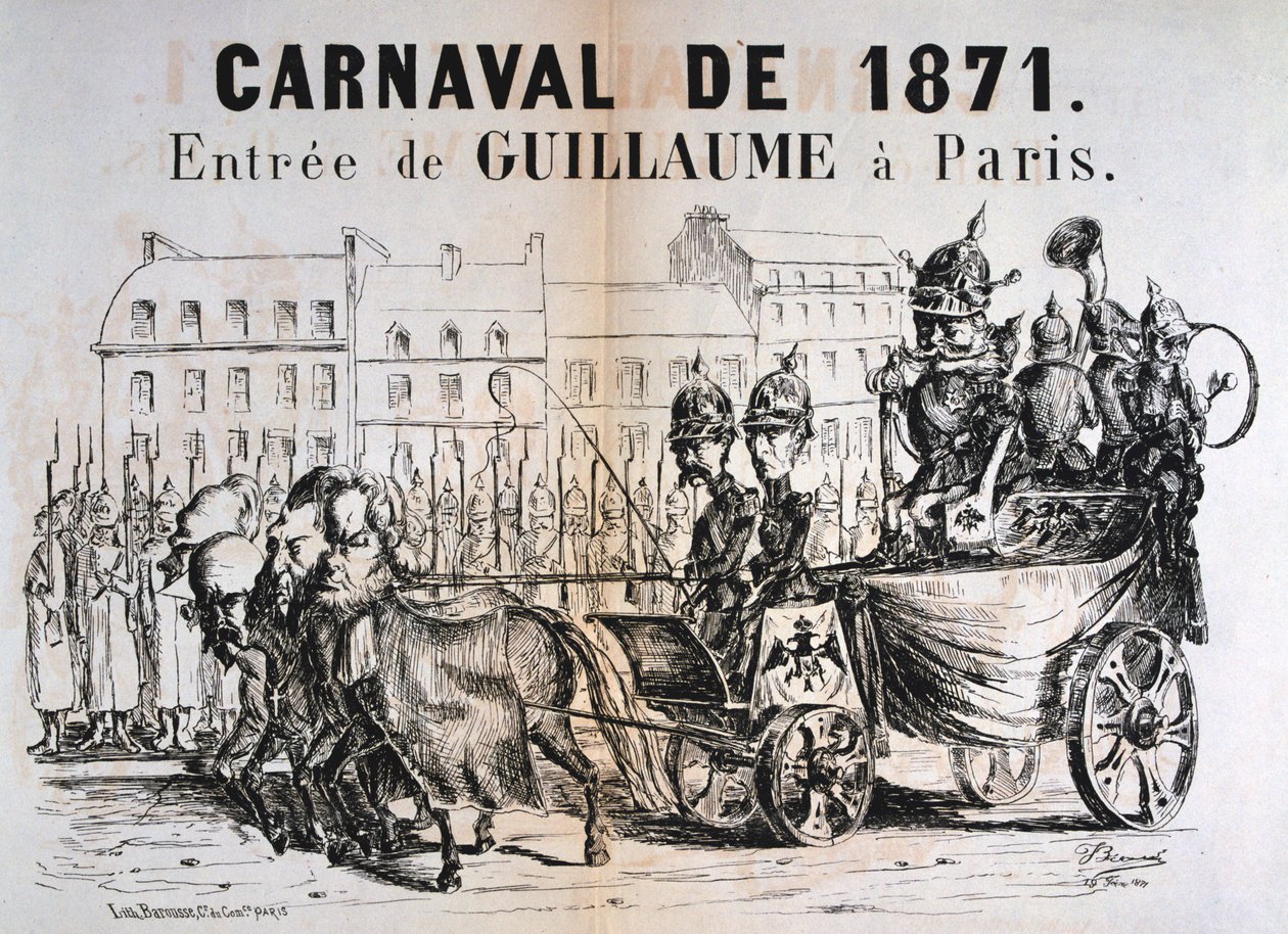 Carnaval de 1871, Wilhelm I Preussia saapui Pariisiin, helmikuu 1871 tekijältä Unbekannt