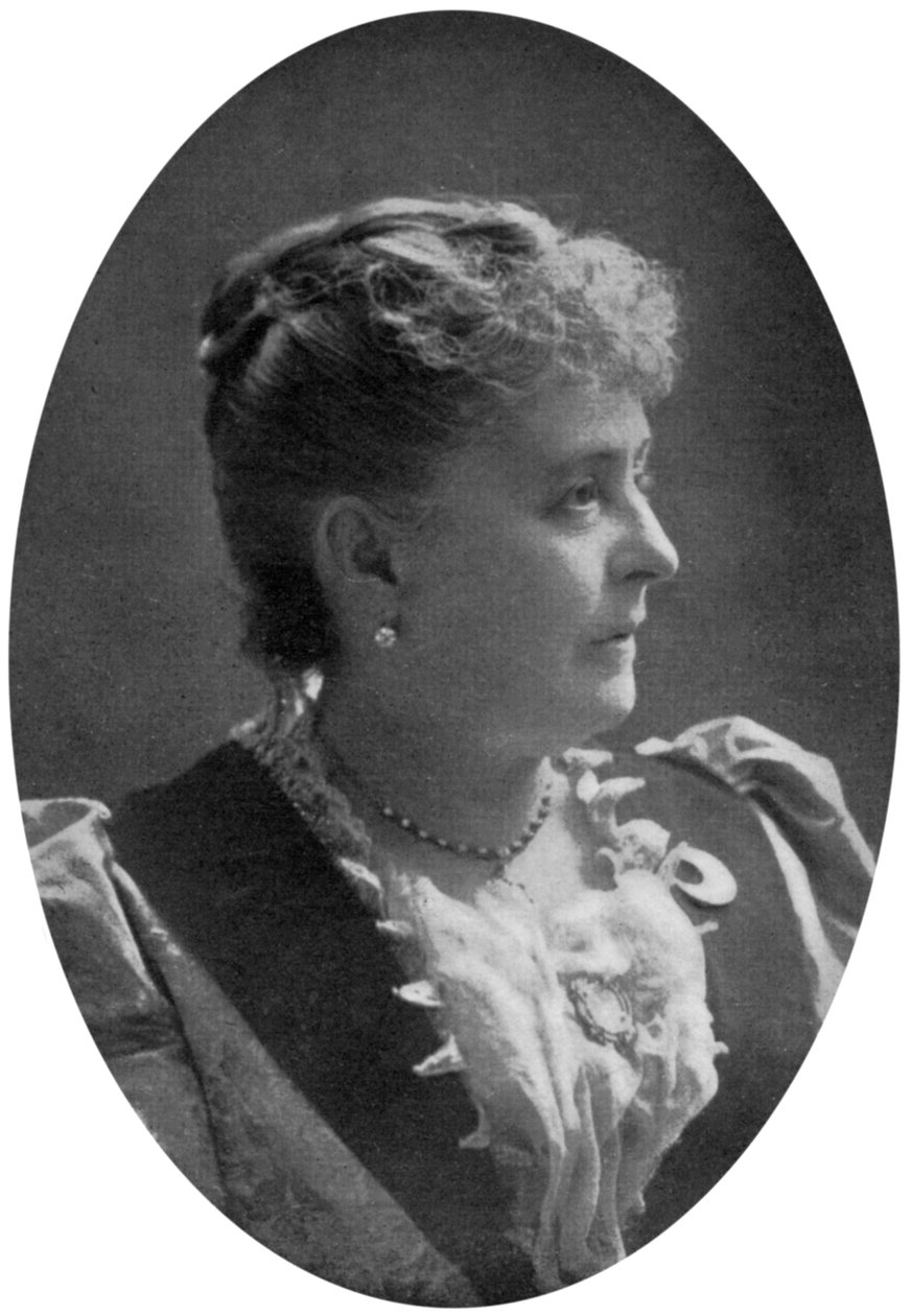Caroline Lavinia Scott Harrison, presidentti Benjamin Harrisonin vaimo, 1800-luvun loppu, 1908 tekijältä Unbekannt