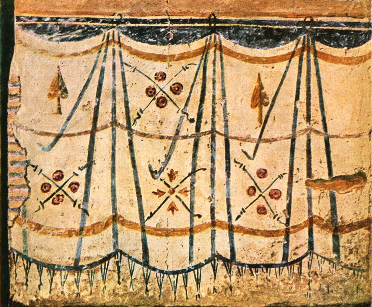 Mattofriisi kammiosta E, Santa Maria Antiquan seinä 6, Rooma, Italia, 1928. tekijältä Unbekannt