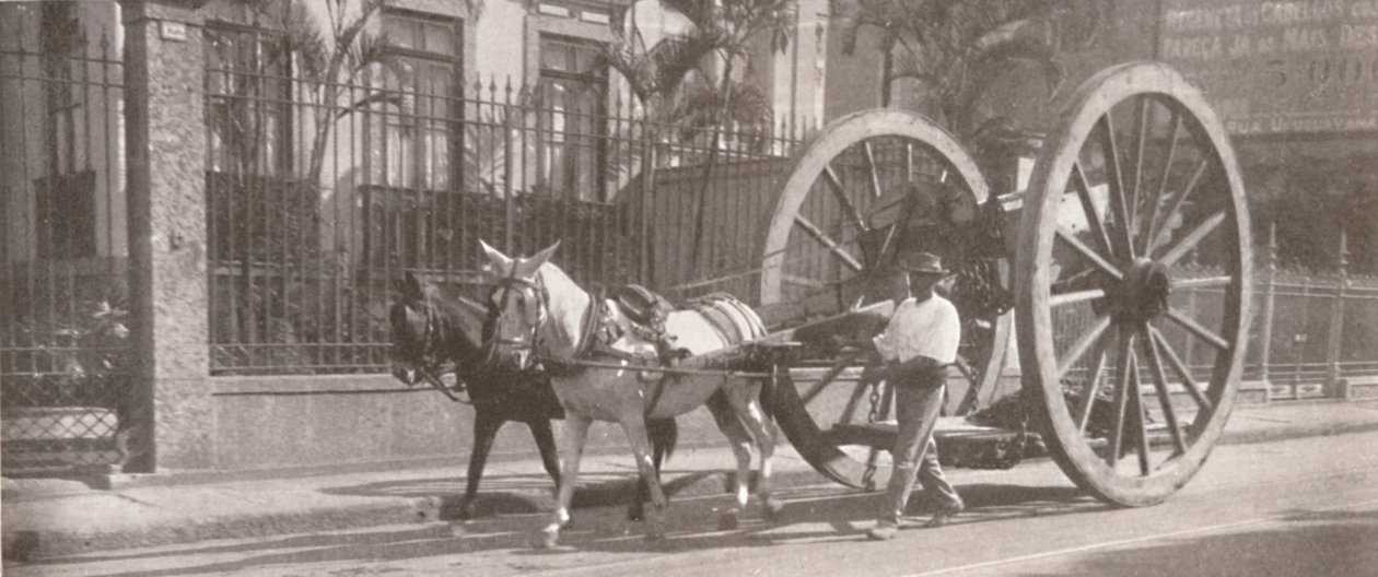 Raskaiden tavaroiden kuljettaminen akselin yläpuolella, 1914 tekijältä Unbekannt