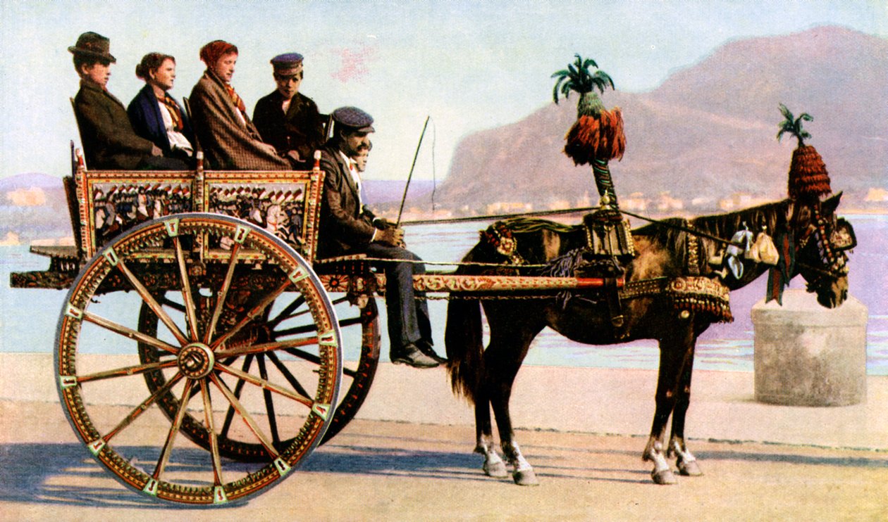 Kärry, Palermo, Sisilia, v1923 tekijältä Unbekannt