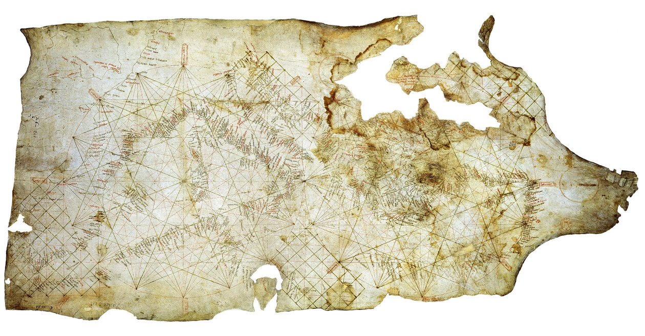 Pisanin kartta, noin 1275-1300 tekijältä Unbekannt