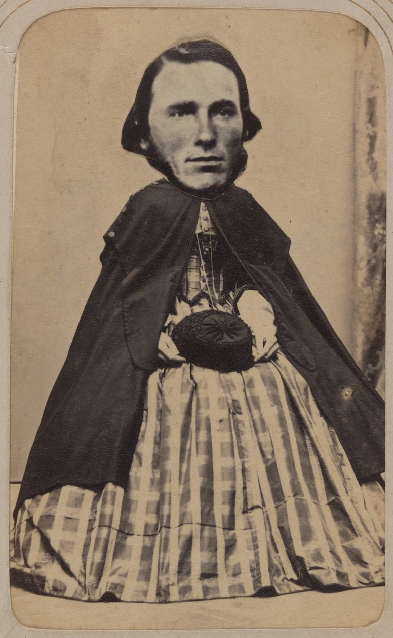 [Carte-de-visite Album of Collaged Portraits], 1850-90-luvut. tekijältä Unbekannt