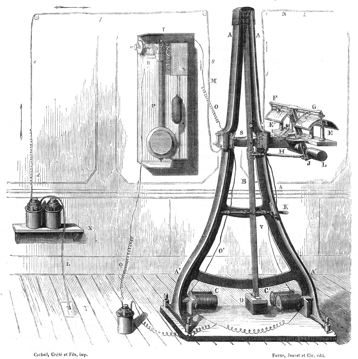 Casellis-pantelegraph vuodelta 1865, c1870 tekijältä Unbekannt