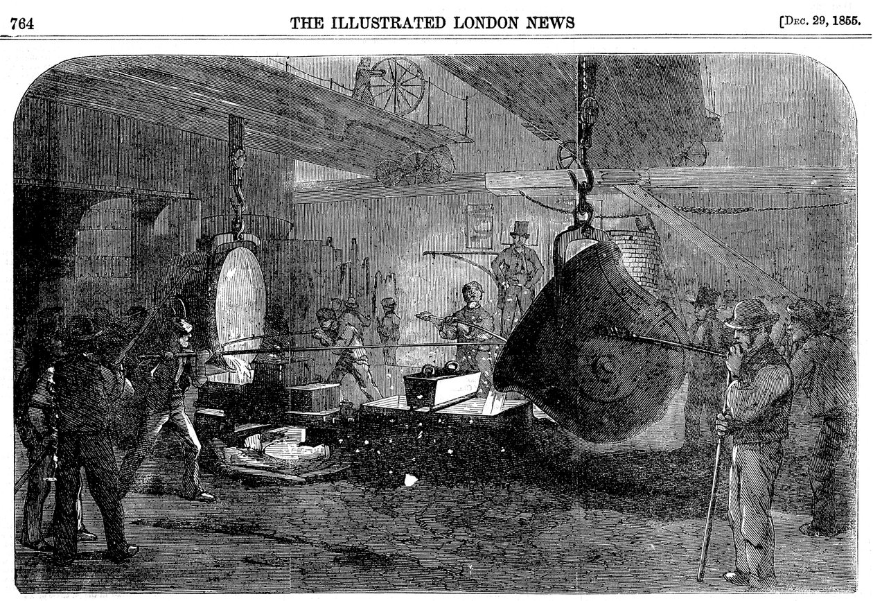 Laastin valu Grissells Regents Canal Ironworksissa, City Road, Lontoo, 1855 tekijältä Unbekannt