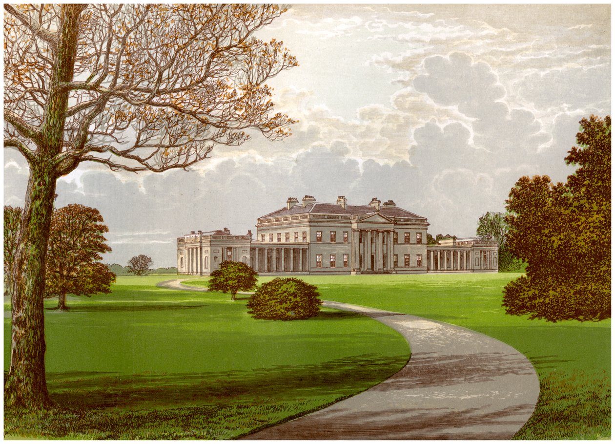 Castle Coole, Enniskillen, Fermanaghin kreivikunta, Belmoren jaarlin koti, vuodelta 1880 tekijältä Unbekannt