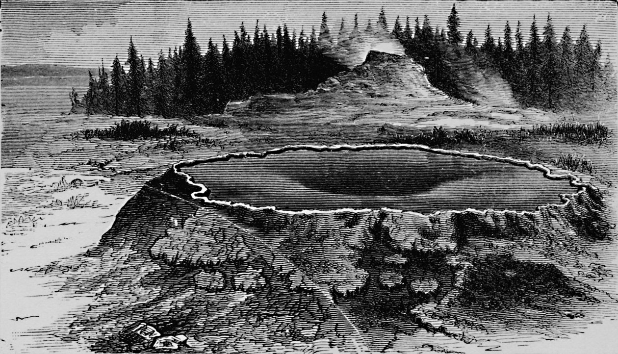 Linnan geysir ja tuliallas, 1873, 1883 tekijältä Unbekannt