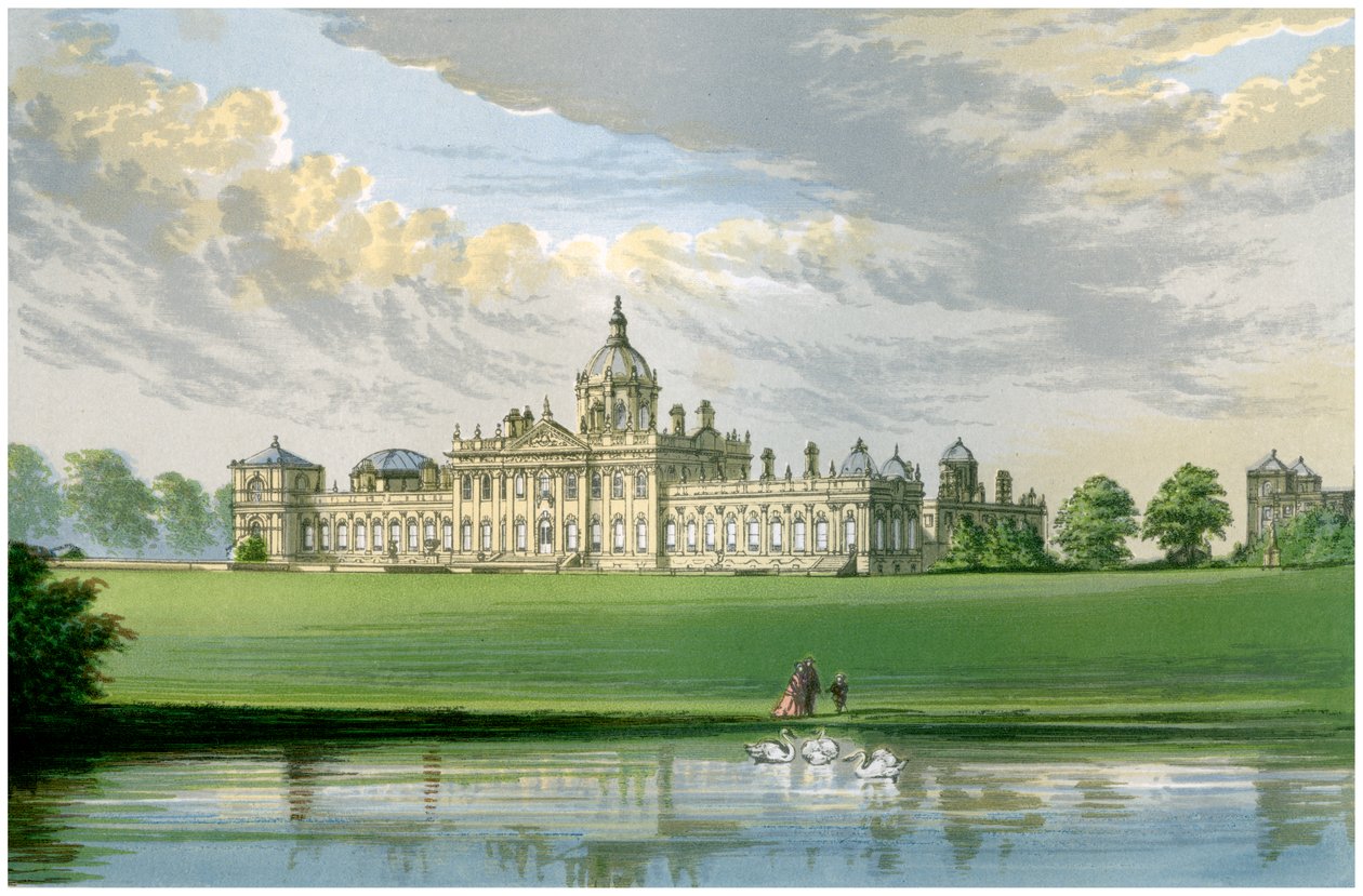 Castle Howard, Yorkshire, Earl of Carlislen koti, vuodelta 1880 tekijältä Unbekannt