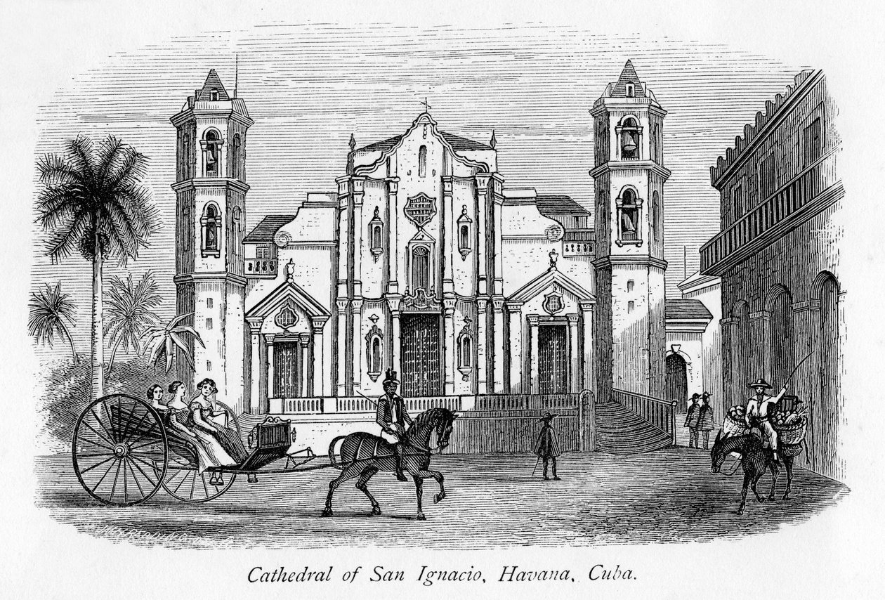 San Ignacion katedraali, Havanna, Kuuba, 1800-luku tekijältä Unbekannt
