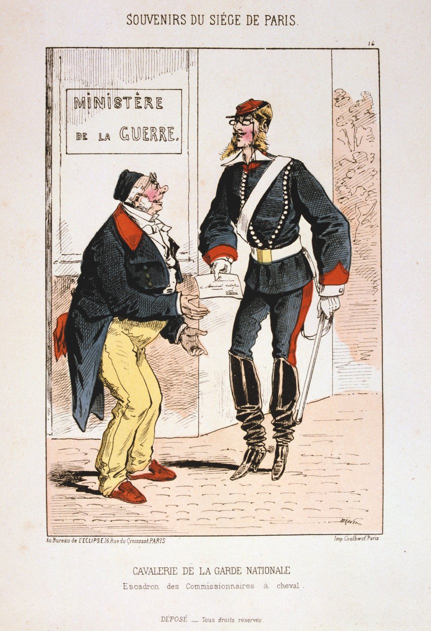 Kansalliskaartin ratsuväki, Pariisin piiritys, 1870-1871 tekijältä Unbekannt