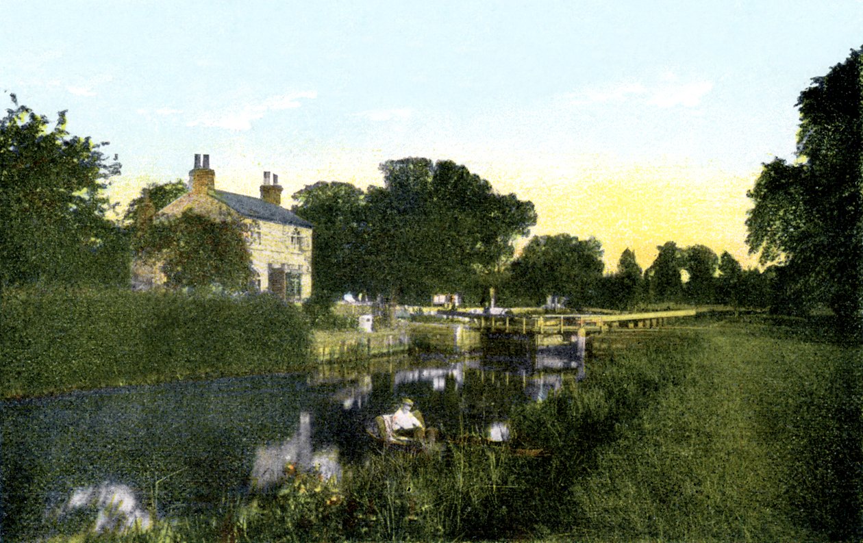 Caversham Lock, Berkshire, 1900-luku tekijältä Unbekannt