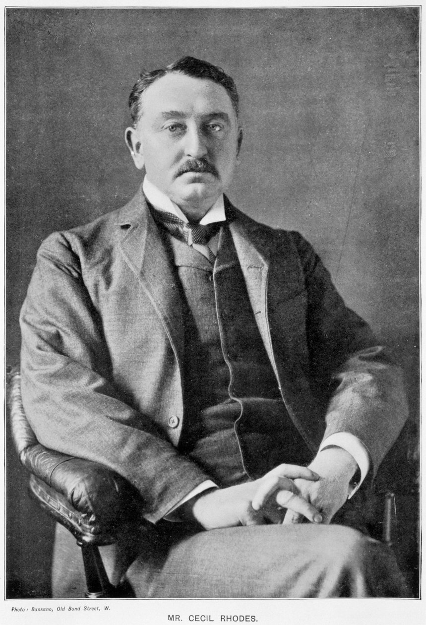 Cecil Rhodes, englantilaissyntyinen eteläafrikkalainen yrittäjä ja valtiomies, 1890 tekijältä Unbekannt