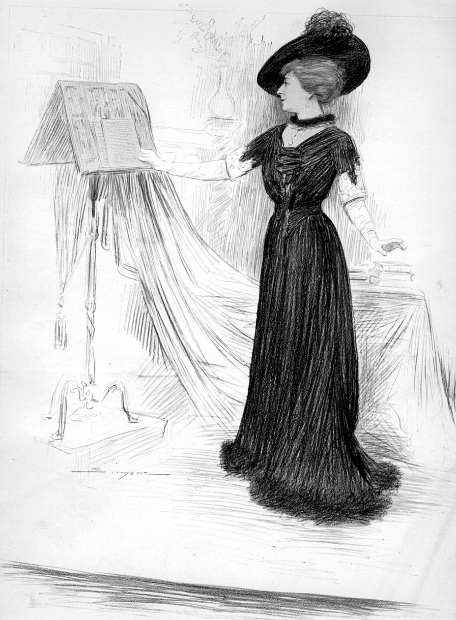 Cecile Sorel, ranskalainen näyttelijä, 1909 tekijältä Unbekannt