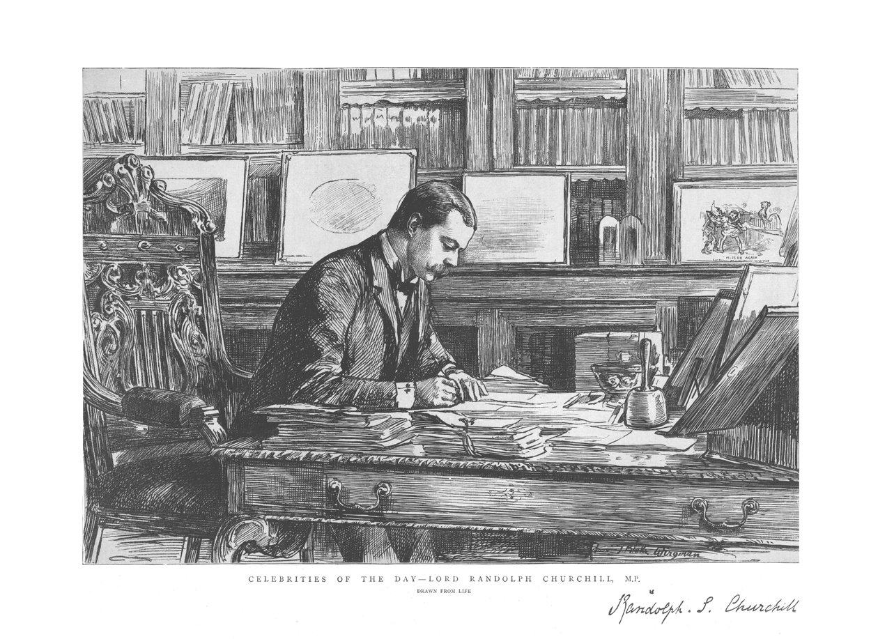 Päivän julkkikset - Lord Randolph Churchill, M.P., 1885 tekijältä Unbekannt