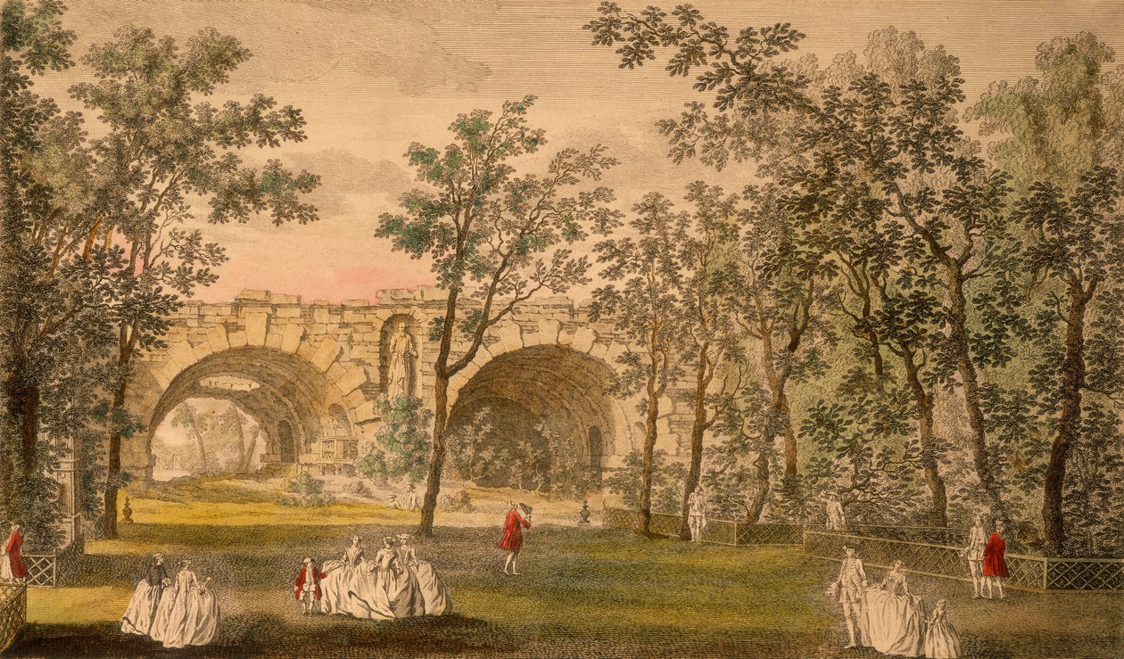 Center Crosswalk, Vauxhall Gardens, Lontoo, c1751 tekijältä Unbekannt