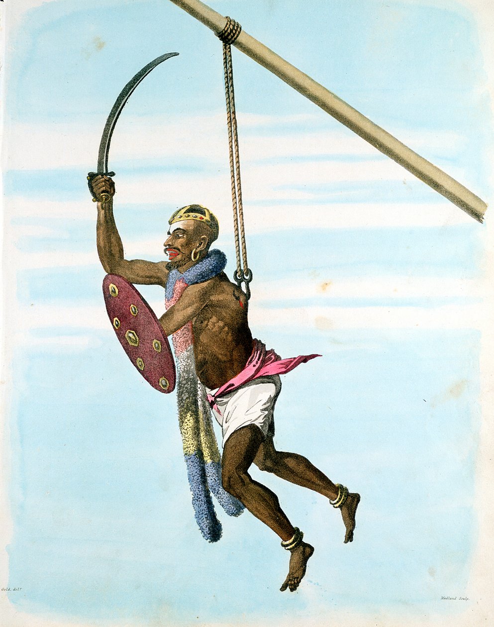 Seremonia Mariatalen, isorokon jumalattaren kunniaksi, Negapattam, Intia, 1806 tekijältä Unbekannt