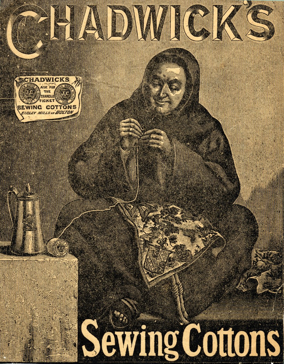 Chadwickin ompelupuuvillat, 1800-luku tekijältä Unbekannt