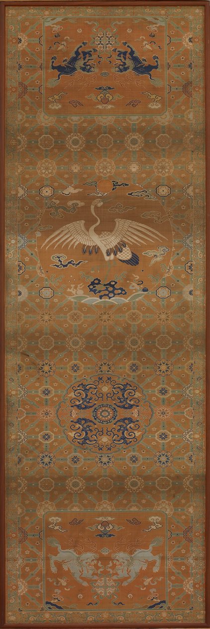 Tuolinpäällinen nosturilla, leijonat, lohikäärmeet, lupaavat symbolit..., Qing-dynastia, 1700-luku. tekijältä Unbekannt