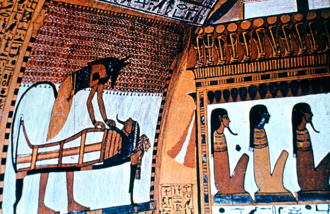 Kappelin sisustus, Anubis, Thebes, Egypti tekijältä Unbekannt