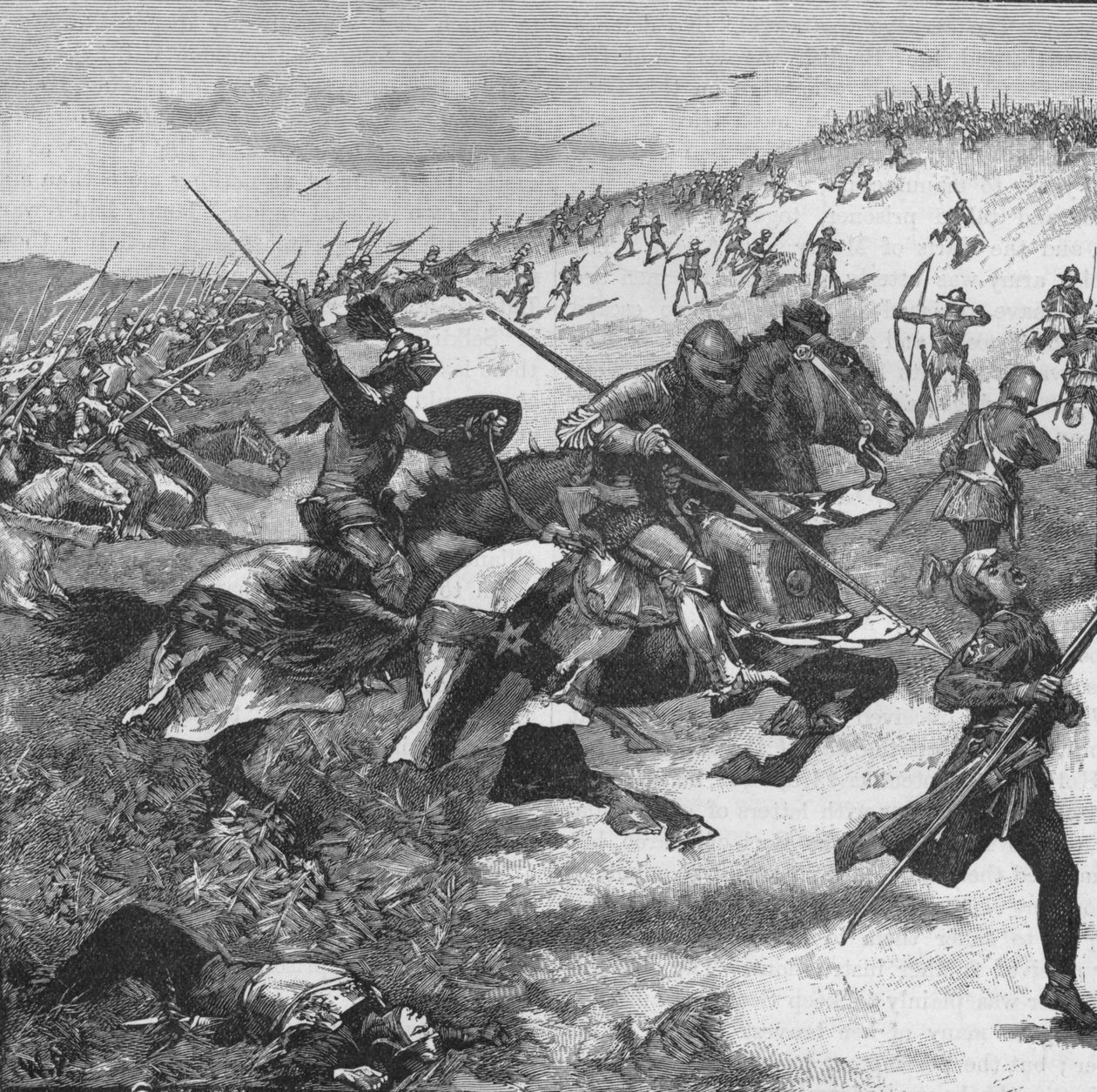 Skottien syytteet Homildon Hillin taistelussa Northumberlandissa, 1402 1905 tekijältä Unbekannt