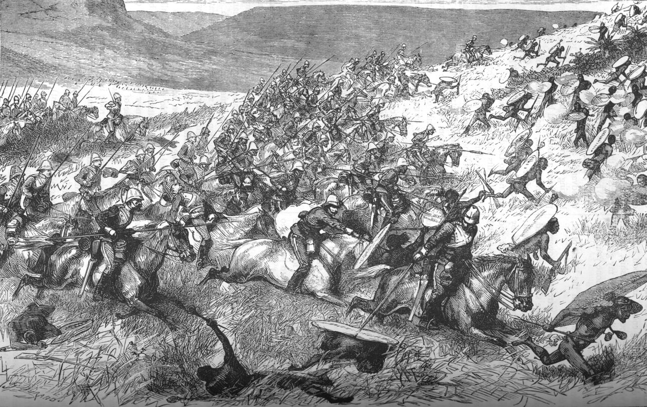 Seitsemäntoista Lancersin panos Ulundissa, 1879, n. 1880 tekijältä Unbekannt