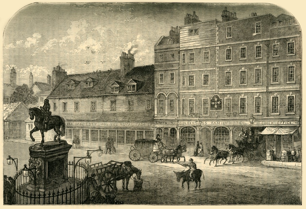 Charing Cross Northumberland Housesta vuonna 1750, 1881. tekijältä Unbekannt