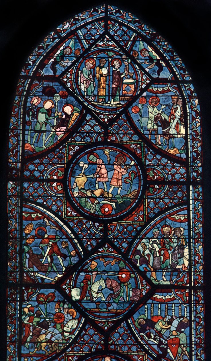 Charlemagne Window, Chartresin katedraali, Ranska, c1225 tekijältä Unbekannt
