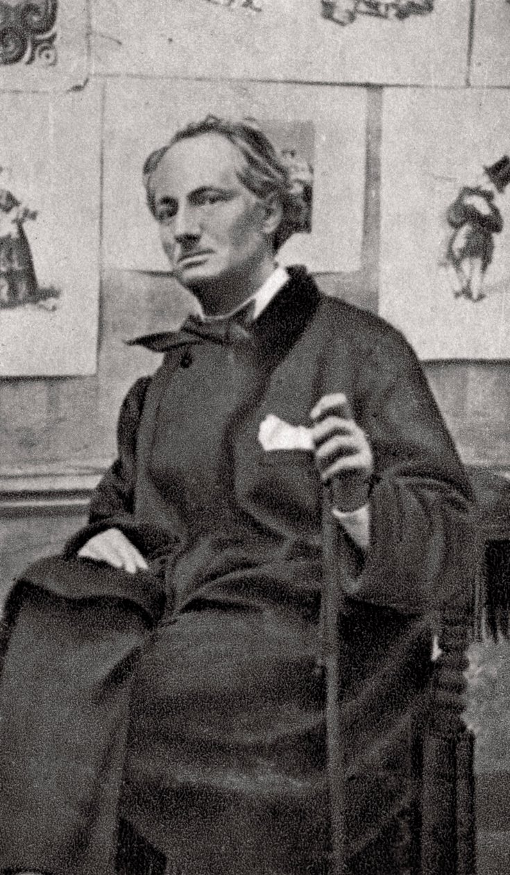 Charles Baudelaire, ranskalainen runoilija ja taidekriitikko, 1857 tekijältä Unbekannt