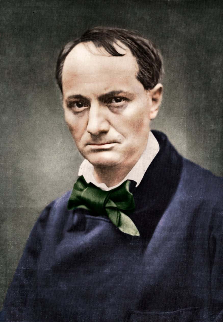 Charles Baudelaire, vaikutusvaltainen ranskalainen runoilija, kriitikko ja kääntäjä, 1800-luvun puoliväli. tekijältä Unbekannt