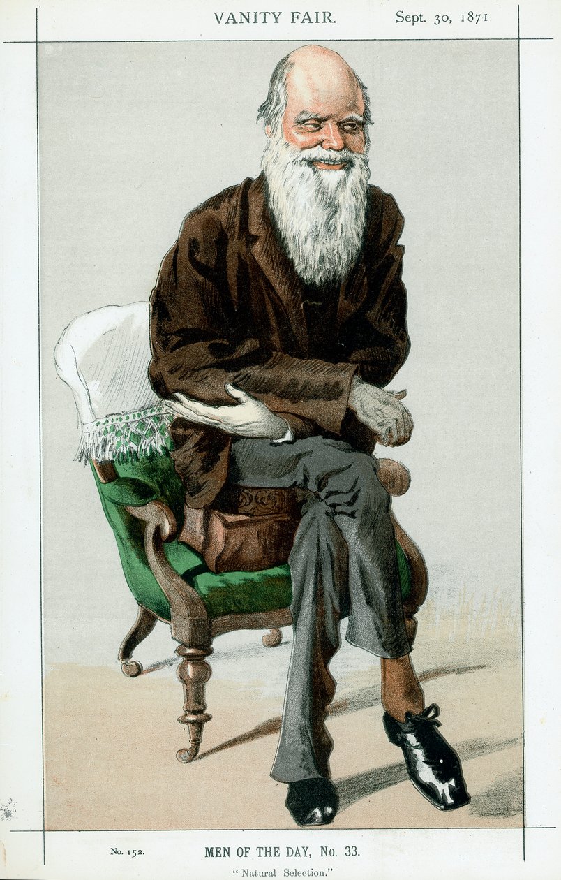 Charles Darwin, englantilainen luonnontieteilijä, 1871 tekijältä Unbekannt
