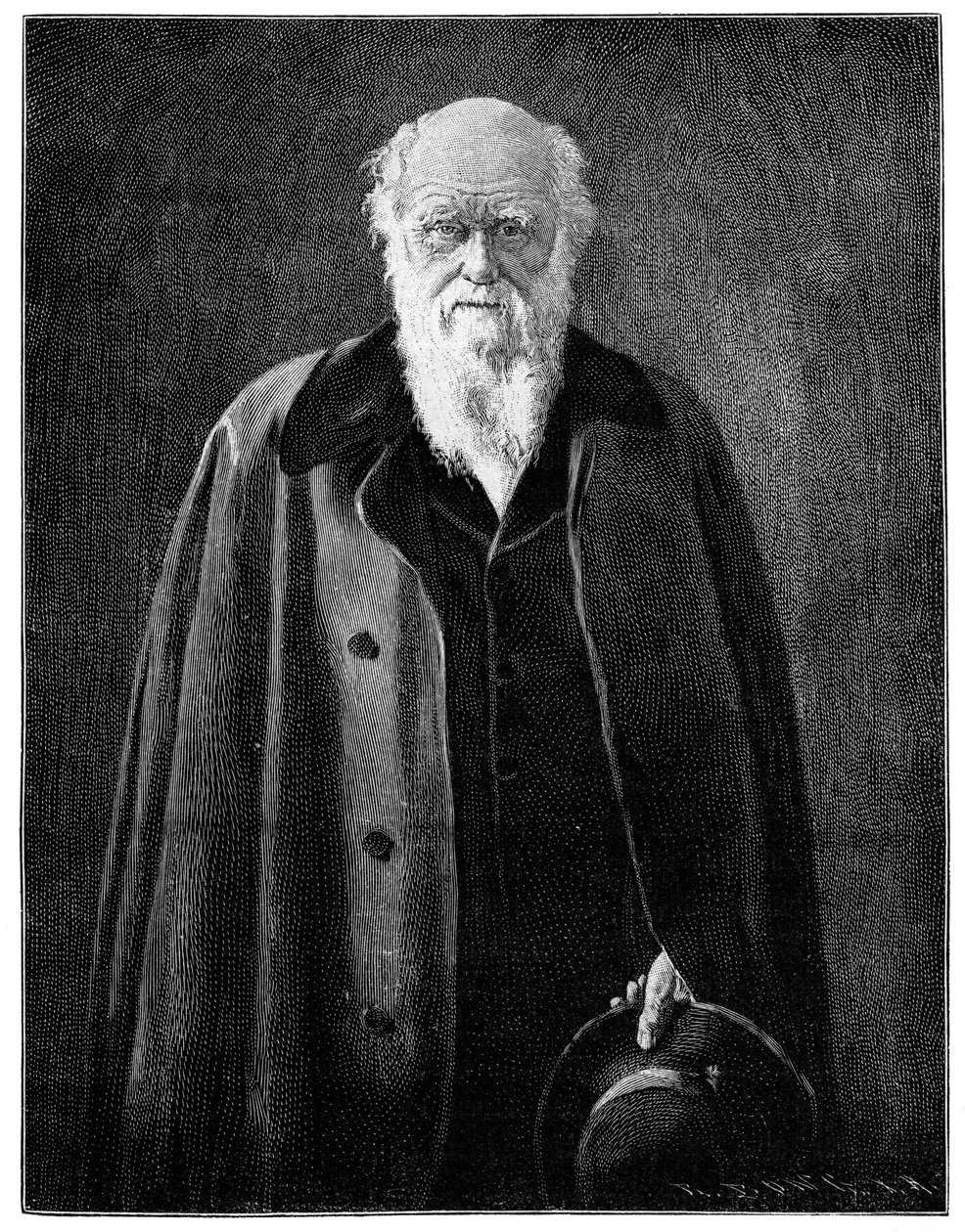 Charles Darwin, tunnettu luonnontieteilijä ja ajattelija, 1900 tekijältä Unbekannt