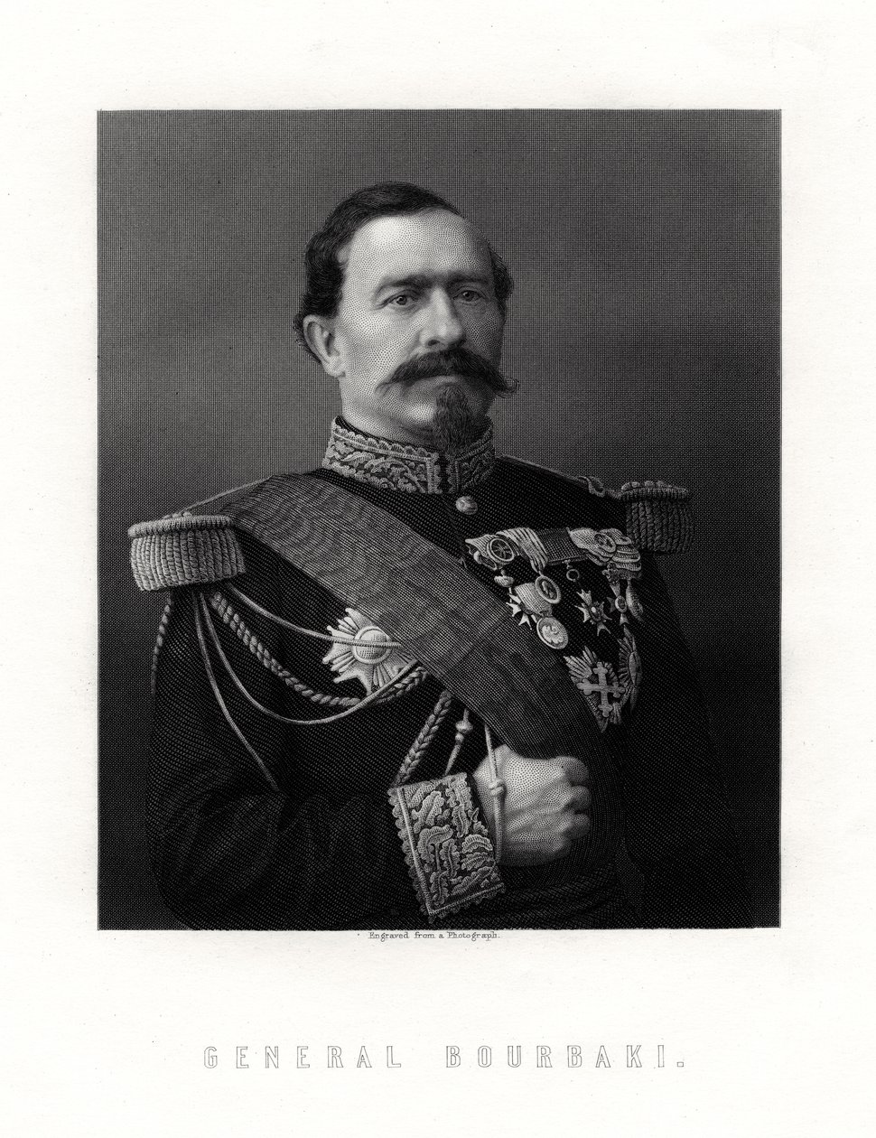 Charles Denis Sauter Bourbaki, ranskalainen kenraali, 1800-luku tekijältä Unbekannt